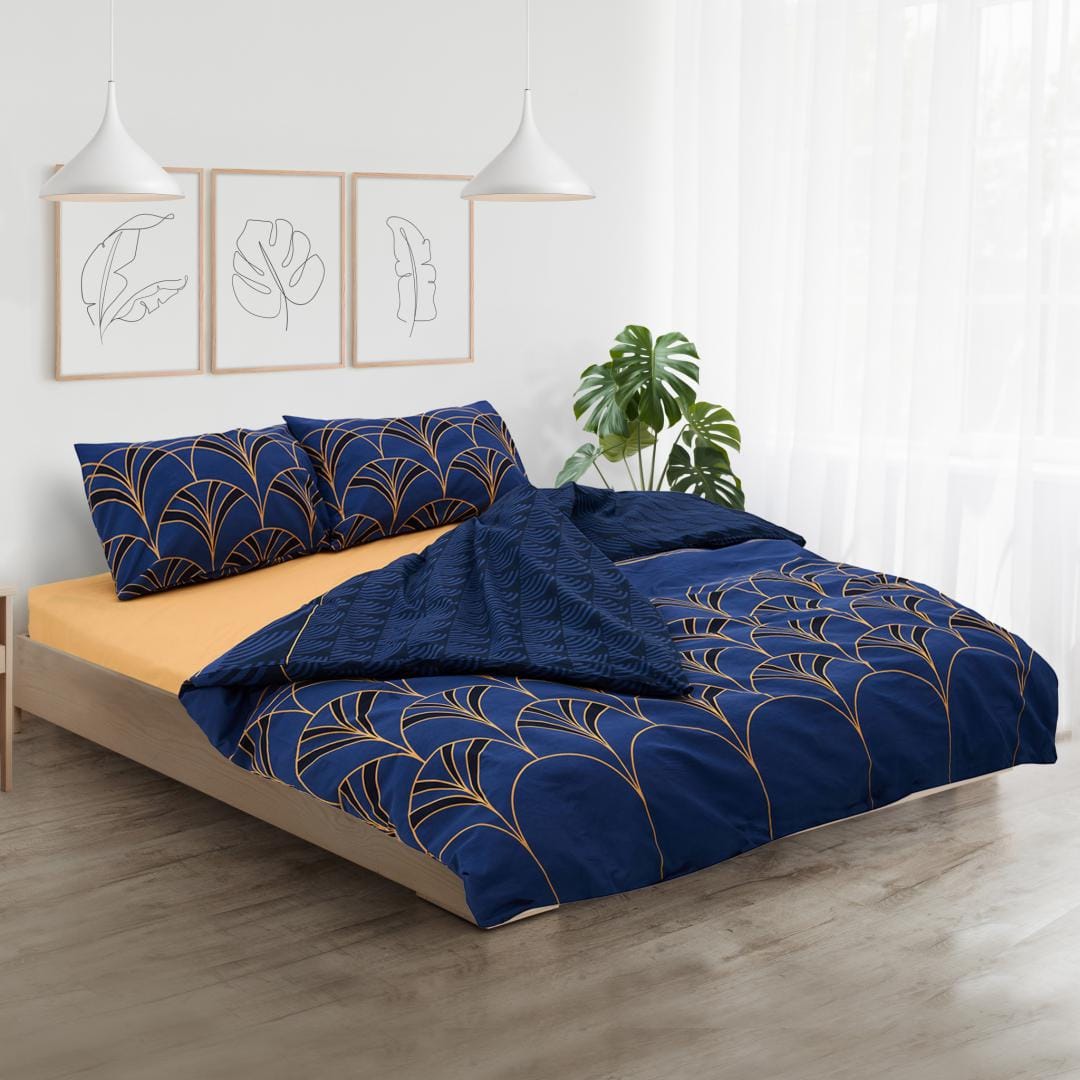 Heinner Lenjerie de pat Lenjerie de Pat Heinner HR-KGBED-132-WAV | Kingsize, Bumbac, 132 TC, Wave