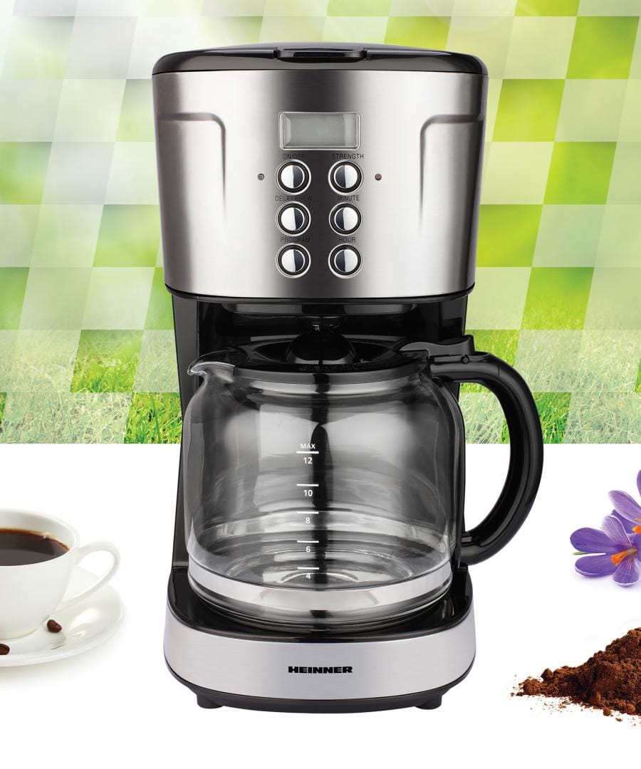 Heinner Cafetiera Cafetiera Heinner HCM-D915BKS | Digitala, 900W, 1.5L, Negru/Inox