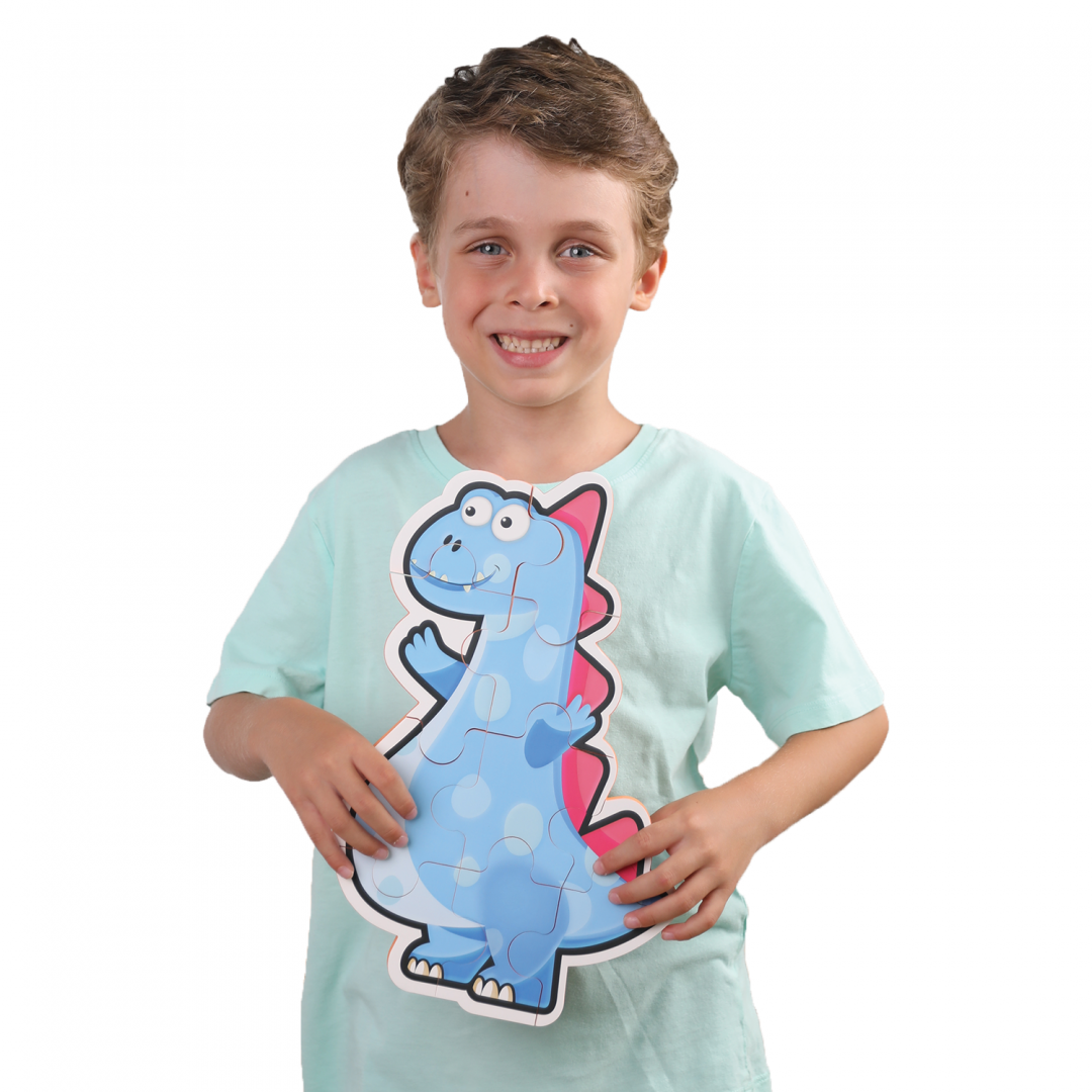 Puzzle din Spuma EVA, Maxi cu 10 Piese, Albastru, Puedo — Puedo Toys