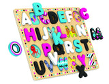 Placa de Sortare Abc, Jucarie Lemn — Kids Hits