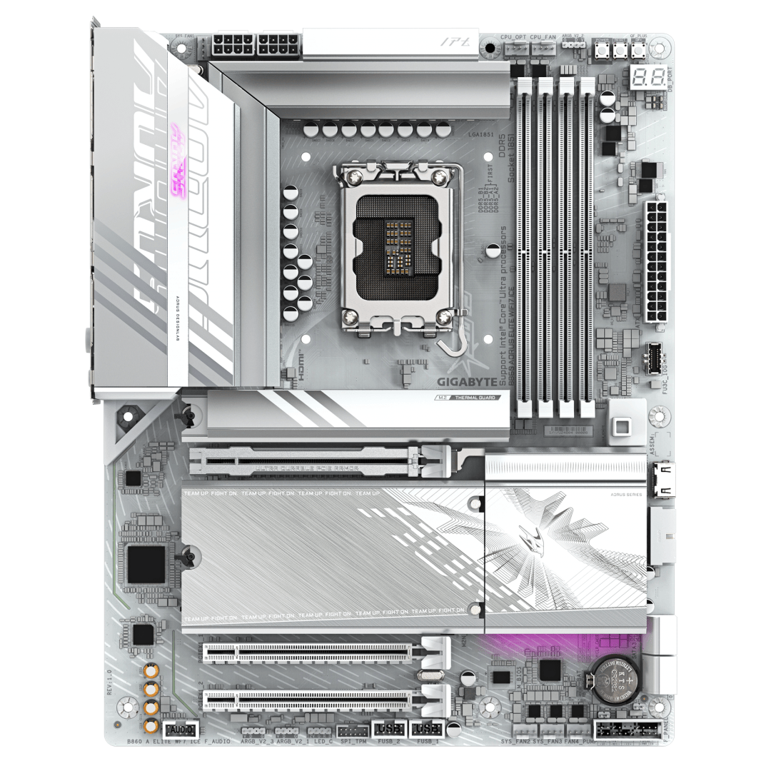 GIGABYTE Placa de bază Gigabyte B860 AORUS ELITE WIFI7 ICE LGA1851