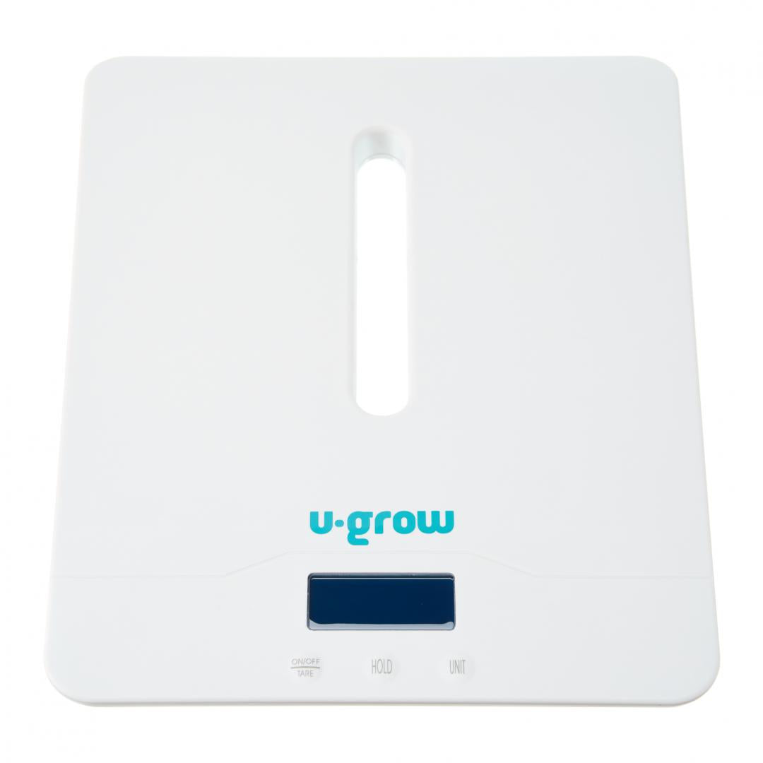 Cantar Digital Corporal 2IN1 pentru Bebe și Mama, U-grow, Display LED, Blueetoth, Auto Off, Functie Tara, 100kg, Alb