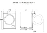 Heinner Resigilat - Masina de spalat rufe [RESIGILAT] Masina de spalat Heinner HWM-VT1610SMCHD++ | 6kg, 1000RPM, A++, Alb, 59.7x41.7x84.5cm