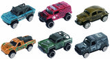 Macheta Die Cast, Set 6 Camionete 1/64, 7.5 Cm, Diverse Modele și Culori- Gri, Albastru, Rosu, Verde, Bleu, Alb, Verde Inchis, Maro, Portocaliu, Gri I