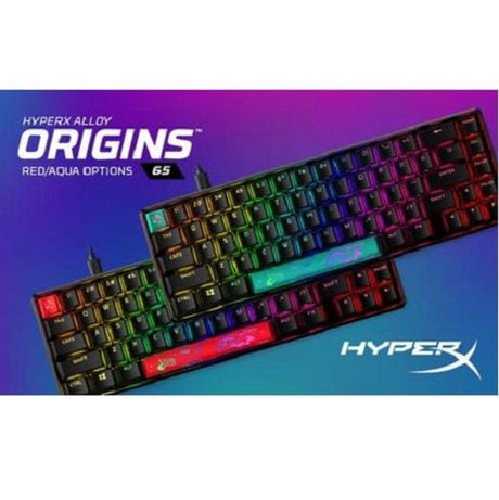 HP Tastatura HP HyperX Alloy 65 AUQ, Tastatura mecanica, Cablu USB Type-C detasabil, Iluminare RGB, Anti-Ghosting, HyperX RED, Neagra