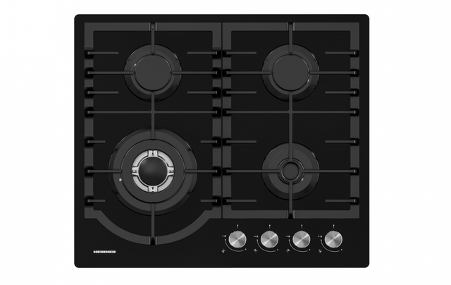 Heinner Plita incorporabila Plita Incorporabila Heinner HBH-M447IWFGBK | 4 Arzatoare, Gaz, Aprindere Electrica, Negru