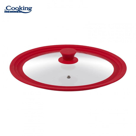 Heinner Capac oala Capac Oala Heinner HR-AER-28D32R | Sticla, Margine Silicon, 28-32cm, Rosu