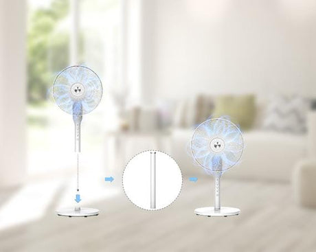 [RESIGILAT] Ventilator Heinner HSF-L360WH | 2 in 1, Oscilare 360°, Timer 8h, Control Digital, Telecomanda