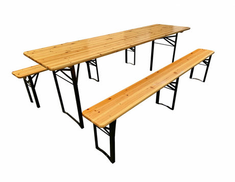 Heinner Mobilier de gradina Set Mobilier Gradina Heinner HR-DMBL002 | 2 Banci + 1 Masa, 177x60x75cm, Lemn