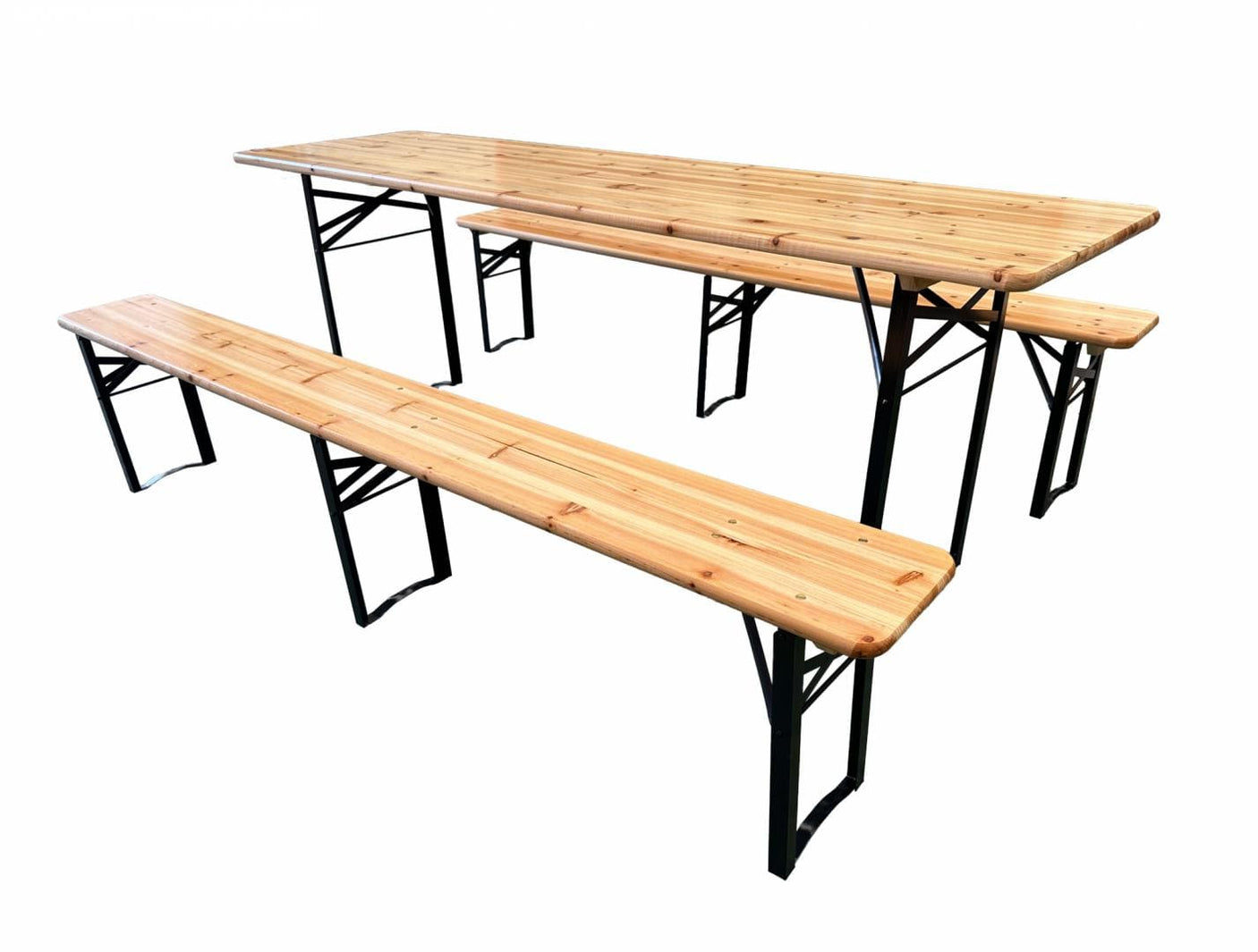 Heinner Mobilier de gradina Set Mobilier Gradina Heinner HR-DMBL002 | 2 Banci + 1 Masa, 177x60x75cm, Lemn