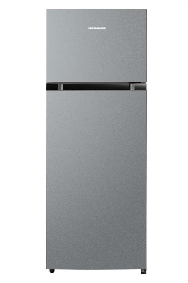 Heinner Frigider Frigider cu doua usi Heinner HF-M24ESE++, 204L, frigider 163L, congelator 41L, Clasa E, control electronic cu termostat ajustabil, lumina LED, rafturi de sticla, 55 x 55 x 143 cm, Argintiu