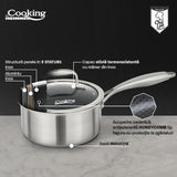 Heinner Caserola Caserola Heinner HR-MRK-18 | 18cm, 2L, Inox, 3 Straturi, Capac Sticla