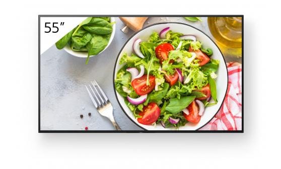 Sony Monitor signage Sony BZ35L, 55", 550nit, 24/7, UHD, panel IPS, D-LED, 8ms, contrast static 1200:1, contrast dinamic 400000:1, mătuire 1%, Android 10, stocare 32GB. Miracast, Chromecast built-in, AirPl