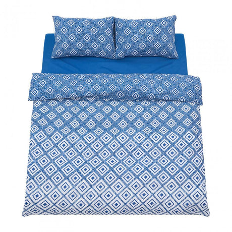 Heinner Lenjerie de pat Lenjerie de Pat Heinner HR-DBL132-BLU | Dubla, 100% Bumbac, 4 Piese, Albastru