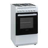 Heinner Aragaz Aragaz Mixt Heinner HFSC-V60LITGC-WH | 60cm, 4 Arzatoare, Cuptor Gaz, Alb, 50x60x85cm