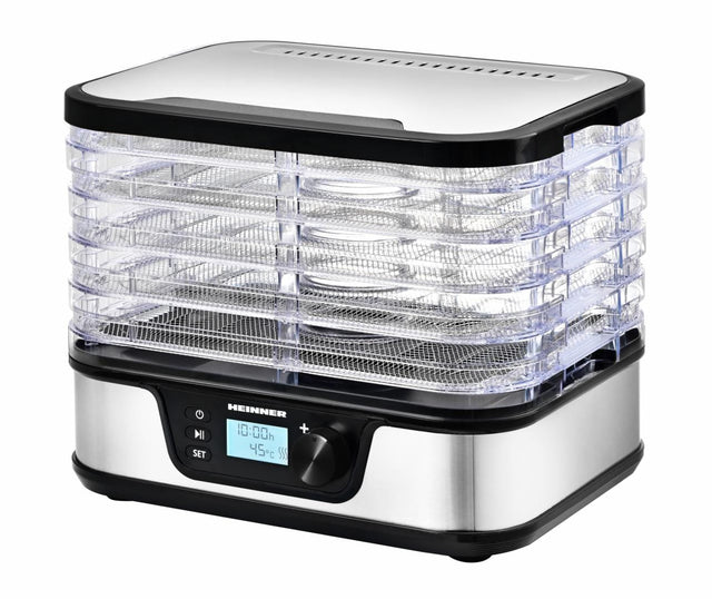 Heinner Deshidrator Deshidrator Heinner HFD-K380DSS | 380W, 5 Tavi, Display Digital, Inox