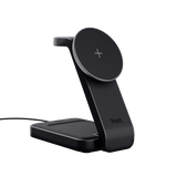 Trust Stand de incarcare 3-in-1 Trust Viro, putere intrare 20W, interfata USB- C, compatibil cu produsele din brandul Apple: iPhone (12 si modele mai noi), Airpods si Apple Watch, negru