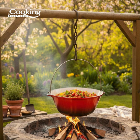 Heinner Vase de gatit Ceaun Cooking by Heinner HR-ZVC-22CE | Fonta Emailata, 22L, 49cm