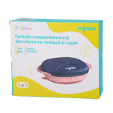 Farfurie Silicon cu Capac, Mov, U-grow