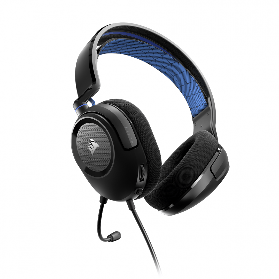 Corsair Casti Casti Gaming CORSAIR HS35 V2 CA-9011383-EU | Over-Ear, Cu Fir, Albastru