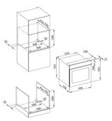 Heinner Cuptor incorporabil Cuptor Incorporabil Heinner HBO-S568LDTGC-BK | 56L, Touch Control, Grill, Negru, 59.6x57x59.5cm