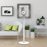 [RESIGILAT] Ventilator Heinner HSF-L360WH | 2 in 1, Oscilare 360°, Timer 8h, Control Digital, Telecomanda
