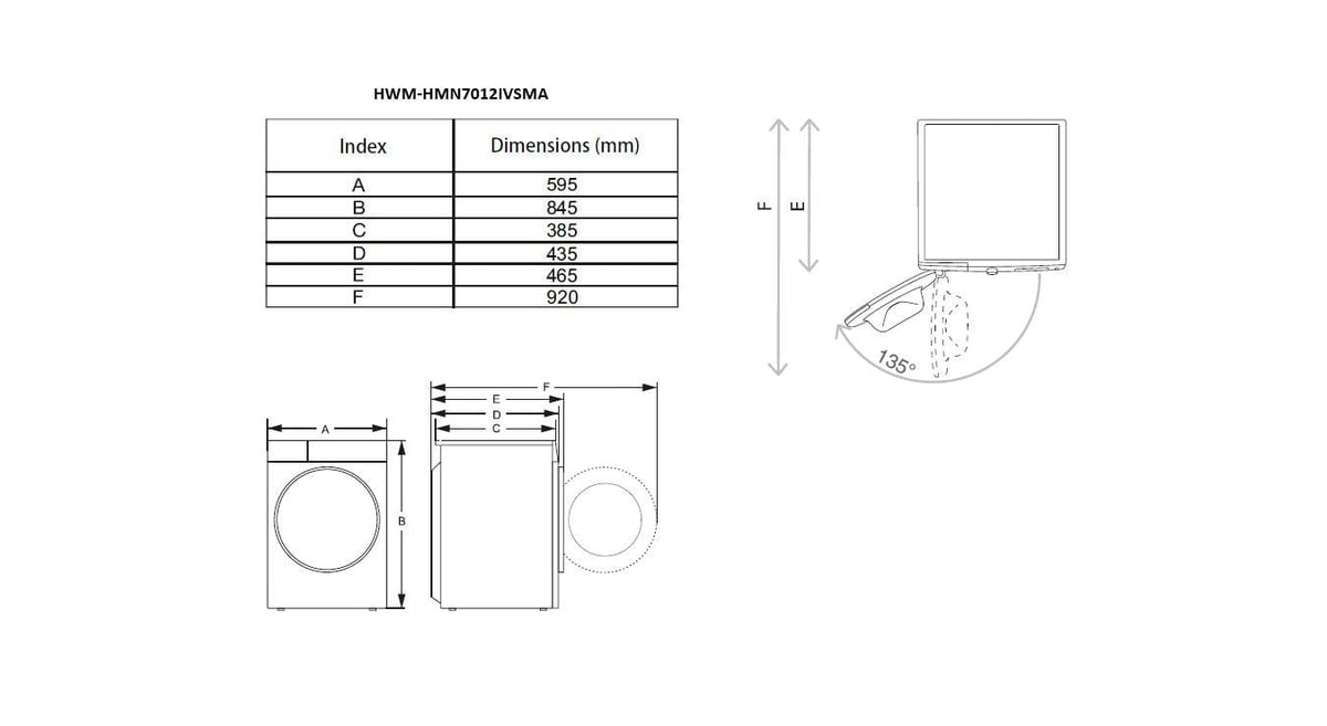 Heinner Masina de spalat rufe [RESIGILAT] Masina de Spalat Rufe Slim Heinner HWM-HMN7012IVSMA | 7kg, 1200RPM, A, Inverter, 59.5x46.5x84.5cm