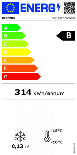 Lada frigorifica cu capac glisant Heinner HSF-M82INVWHB, compresor Inverter, clasa energetica: B, functionare convertibi