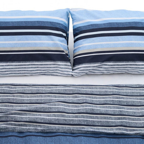 Heinner Lenjerie de pat Lenjerie De Pat Heinner HR-4BED-132-AZUL | Dubla, 100% Bumbac, 4 Piese, Azul