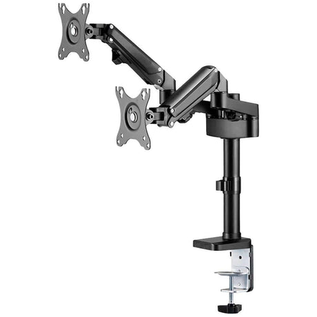 NEOMOUNTS Brat de birou pentru monitor Neomounts, poate sustine 2 monitoare cu diagonala display 17-27", suporta pana la 14kg per monitor, full motion, +45°, -45° inclinatie, +90°, -90° swivel, +180°, -180° rot