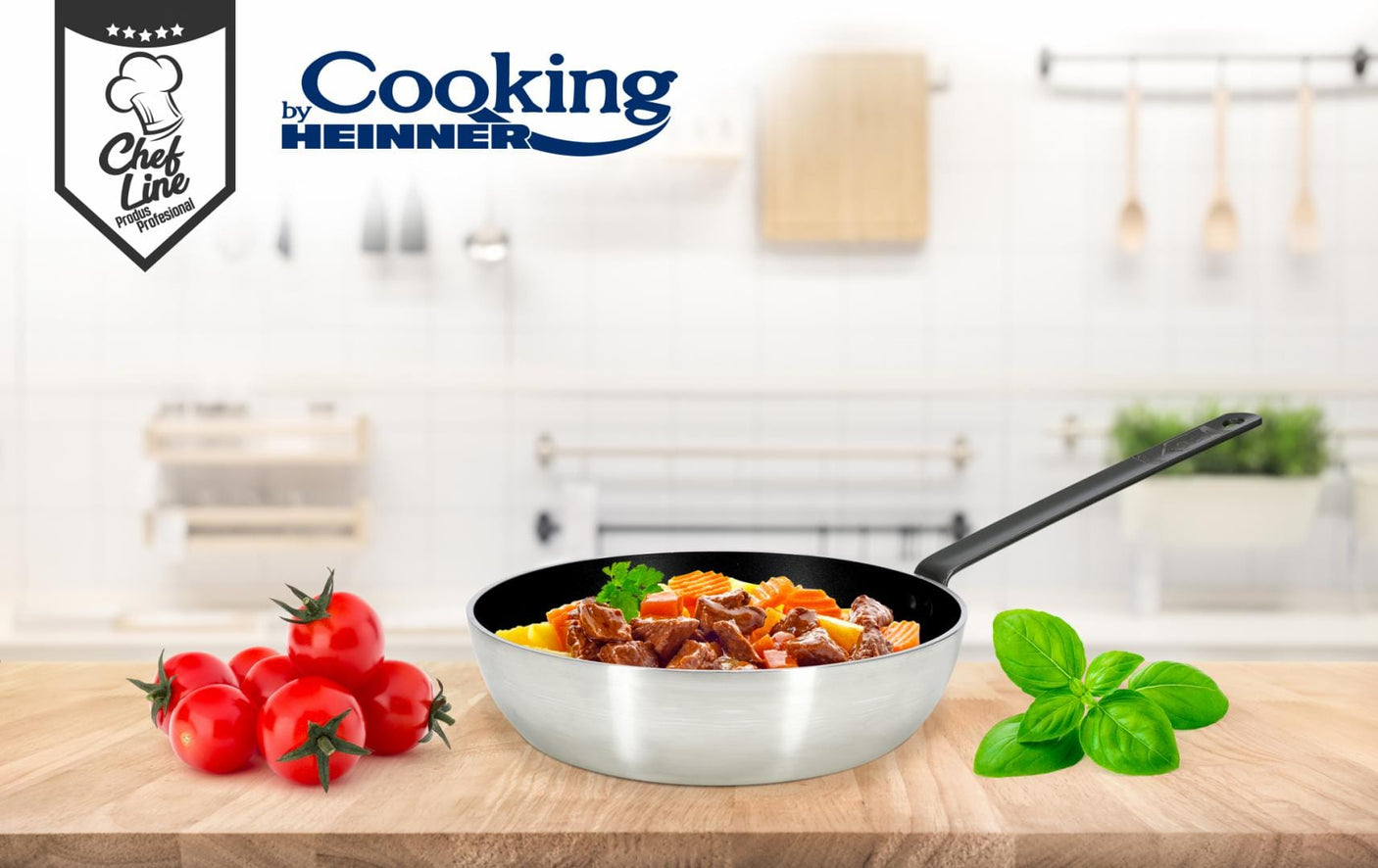 Heinner Tigaie Tigaie Wok Heinner HR-JH-W28 | 28cm, Profesionala, Chef Line