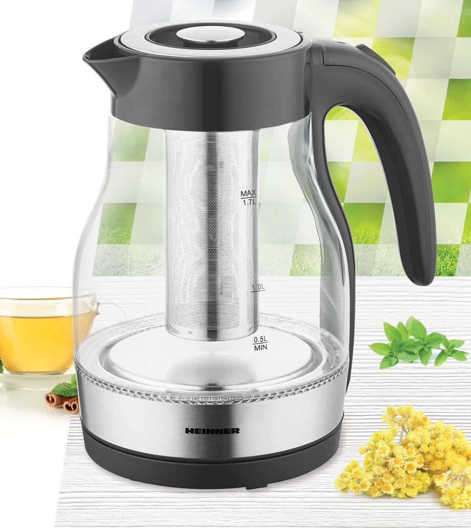 Heinner Fierbator Fierbator Electric Heinner HEK-TF2200GBK | 2200W, 1.7L, Filtru Ceai, Negru