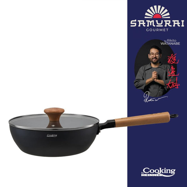 Heinner Tigaie Tigaie Wok Heinner HR-SNT-WC24 | 24 cm, Cu Capac, Samurai Gourmet