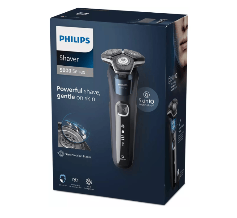 Philips Aparat de barbierit Aparat de barbierit Philips S5885/10 | Umed/Uscat, SkinIQ, 360°, LED