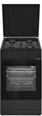 Heinner Aragaz Aragaz Mixt Heinner HFSC-S60LITGC-BK | 60cm, 4 Arzatoare, Gaz + Electric, Negru, 49.8x61x86cm