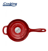 HEINNER CASEROLA FONTA EMAILATA + CAPAC 19 X 9 CM, 1.8 L, RED LINE, COOKING BY HEINNER