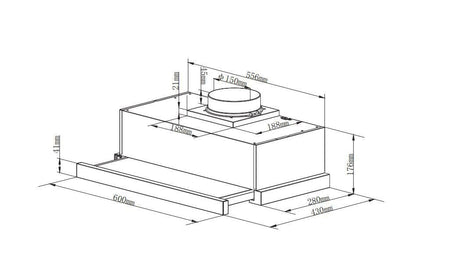 Heinner Hota telescopica Hota Telescopica Heinner HTCH-440FS | 60cm, 440m3/h, Inox