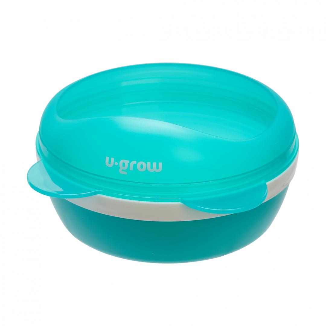 Bol 2 în 1 cu Capac pentru Diversificare, U-grow, 220 Ml