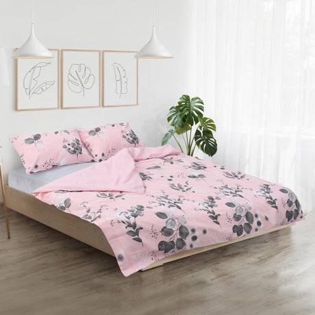 Heinner Lenjerie de pat Lenjerie de Pat Heinner HR-DBL132-PNK | Dubla, 4 Piese, 132TC, Rose