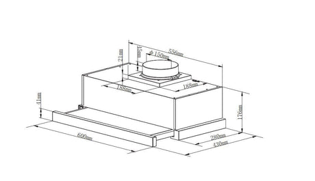 Heinner Hota telescopica Hota Telescopica Heinner HTCH-440GBK | 440 m3/h, 60cm, Neagra