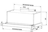 [RESIGILAT] Hota Telescopica Heinner HTCH-F660GBK | 60cm, 611.7m3/h, 2 Viteze, LED