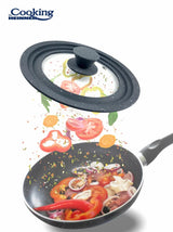Heinner Capac oala Capac Oala Heinner HR-AER-22D26G | 22/24/26cm, Sticla, Margine Silicon, Gri