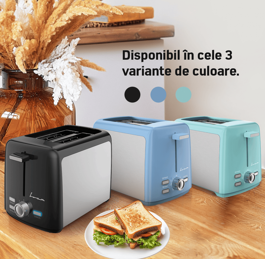 Fram Prajitor de paine Prajitor de Paine FRAM FTP-8007SSBK | 2 Sloturi, 850W, Inox