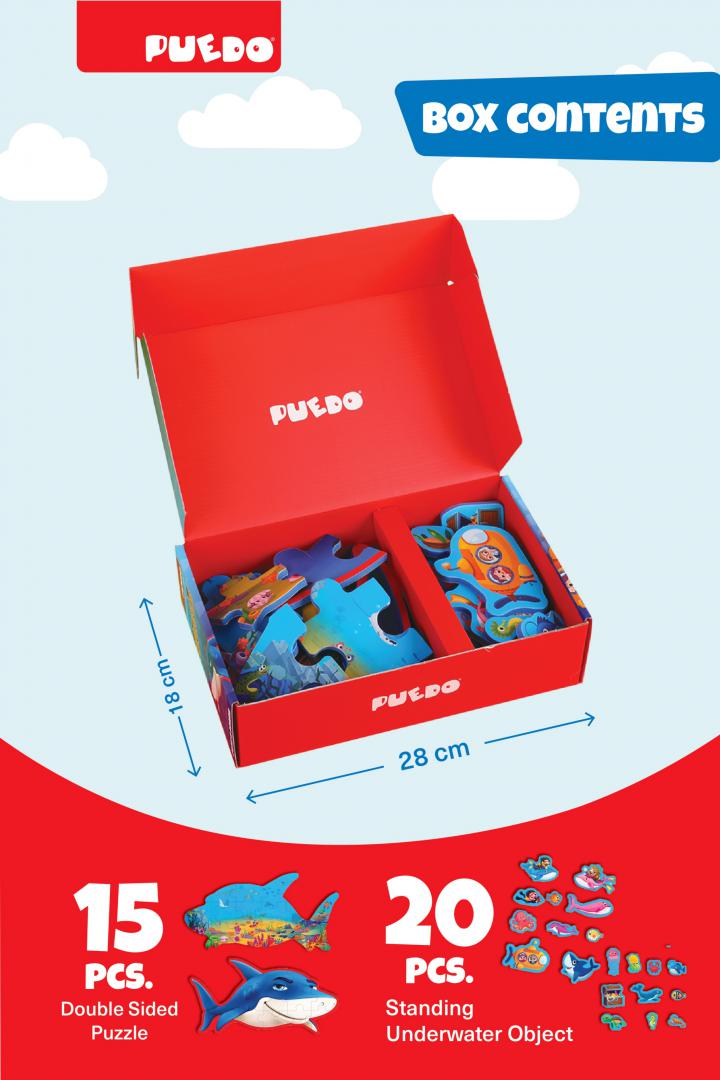 Puzzle din Spuma EVA, Lumea Marina, Puedo — Puedo Toys