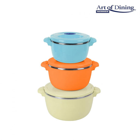 Heinner Set oale Set Oale Heinner HR-SNV-246LB | 3 Caserole Termice, 2L+4L+6L, Belly Beige