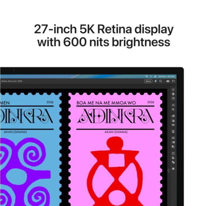 APPLE Apple Studio Display - 27" Retina 5K - Standard Glass with Tilt - Adjustable Stand