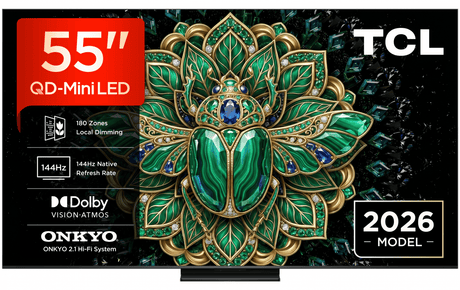 TCL Televizor LED Televizor TCL QD-MiniLED 55MQLED75L | 138cm, Smart Google TV, 4K Ultra HD, 144Hz