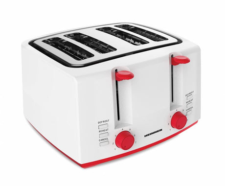 Heinner Prajitor de paine Prajitor de Paine Heinner HTP-1300WHR | 1300W, Panfette, Alb-Rosu