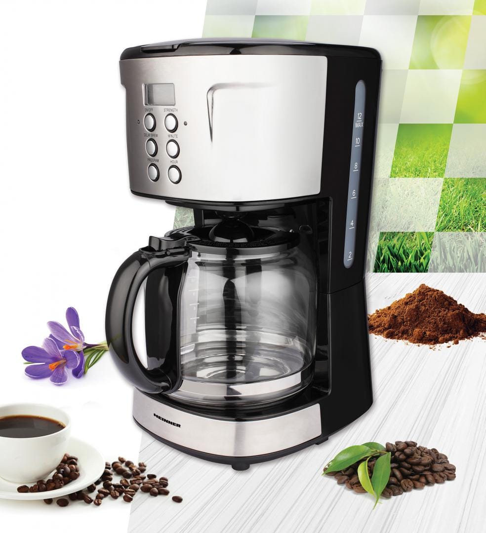 Heinner Cafetiera Cafetiera Heinner HCM-D915BKS | Digitala, 900W, 1.5L, Negru/Inox