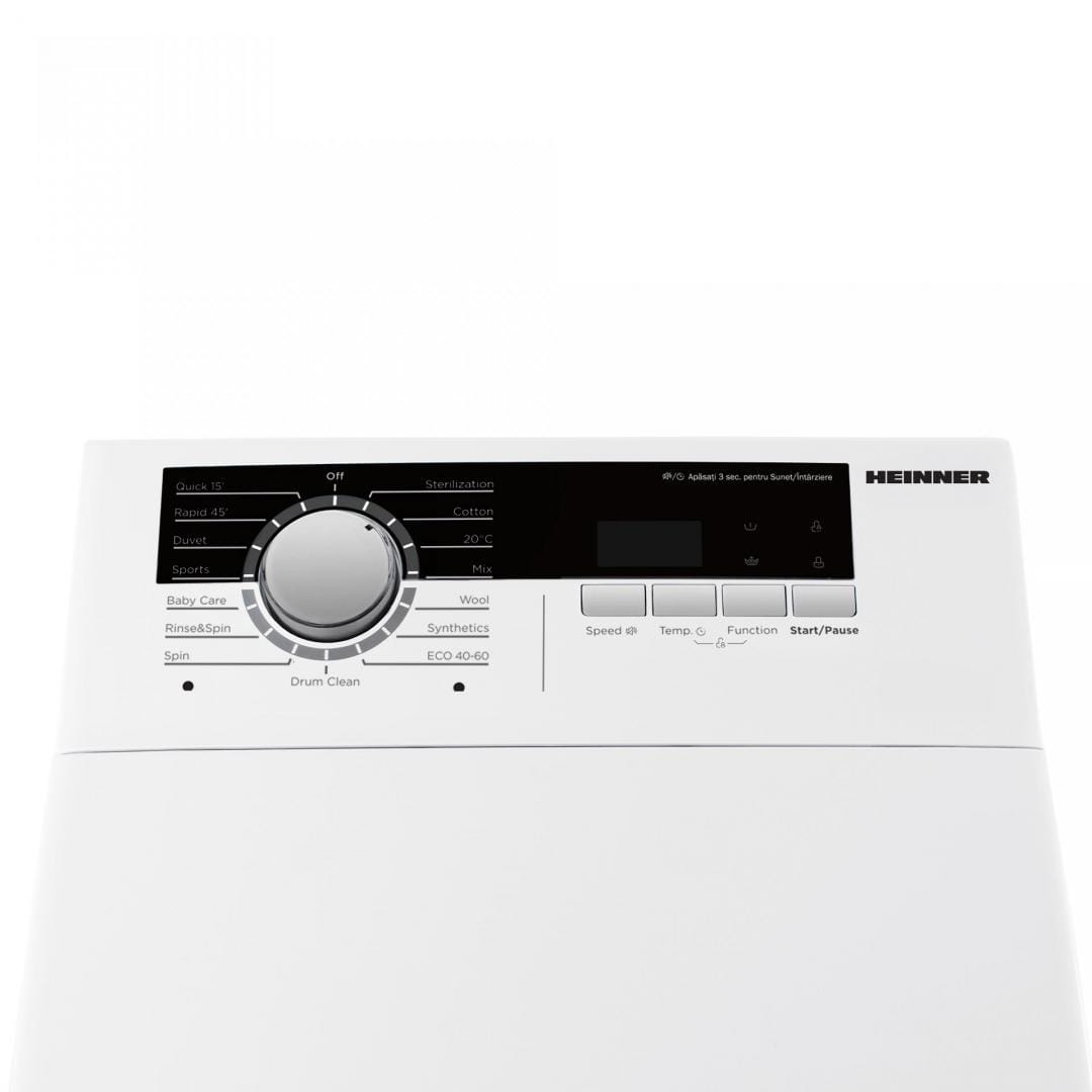 Heinner Masina de spalat rufe verticala Masina de spalat rufe verticala Heinner HWM-TL8013IVA++ | 8kg, 1300RPM, A++, Alb
